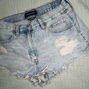 Aeropostale Blue Jean Shorts Distressed Style